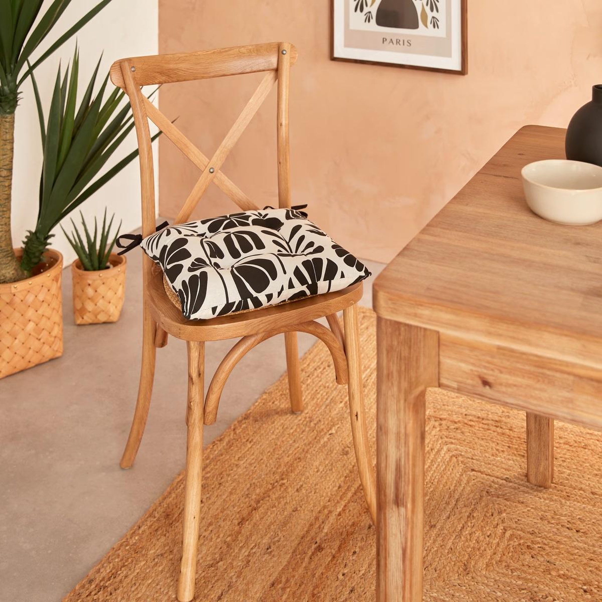 Voir la diapositive 2 : Eden Assise de chaise en coton twisted lime