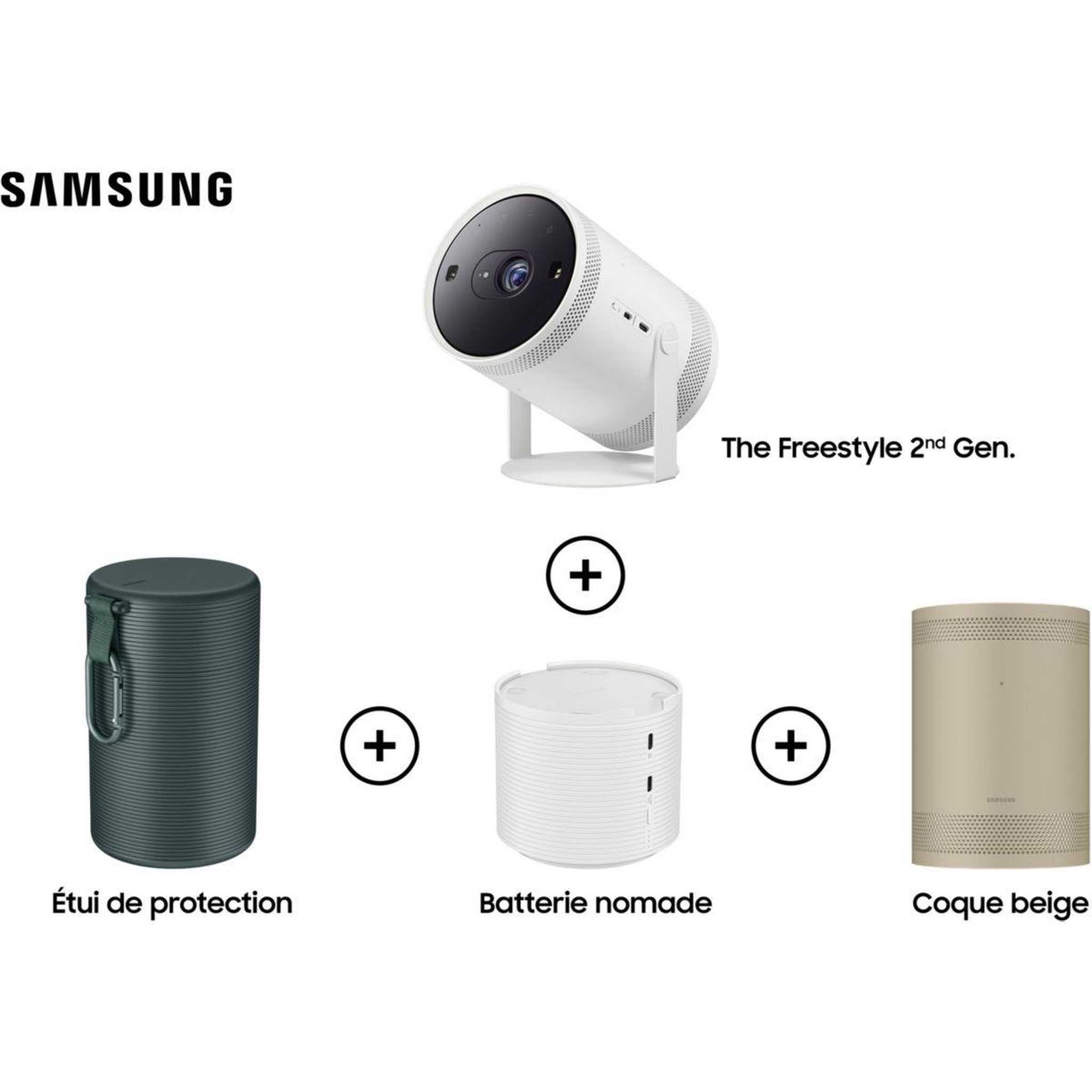 Voir la diapositive 1 : Samsung Mini vidéoprojecteur The Freestyle 2ndgenSP-LFF3+accessoires