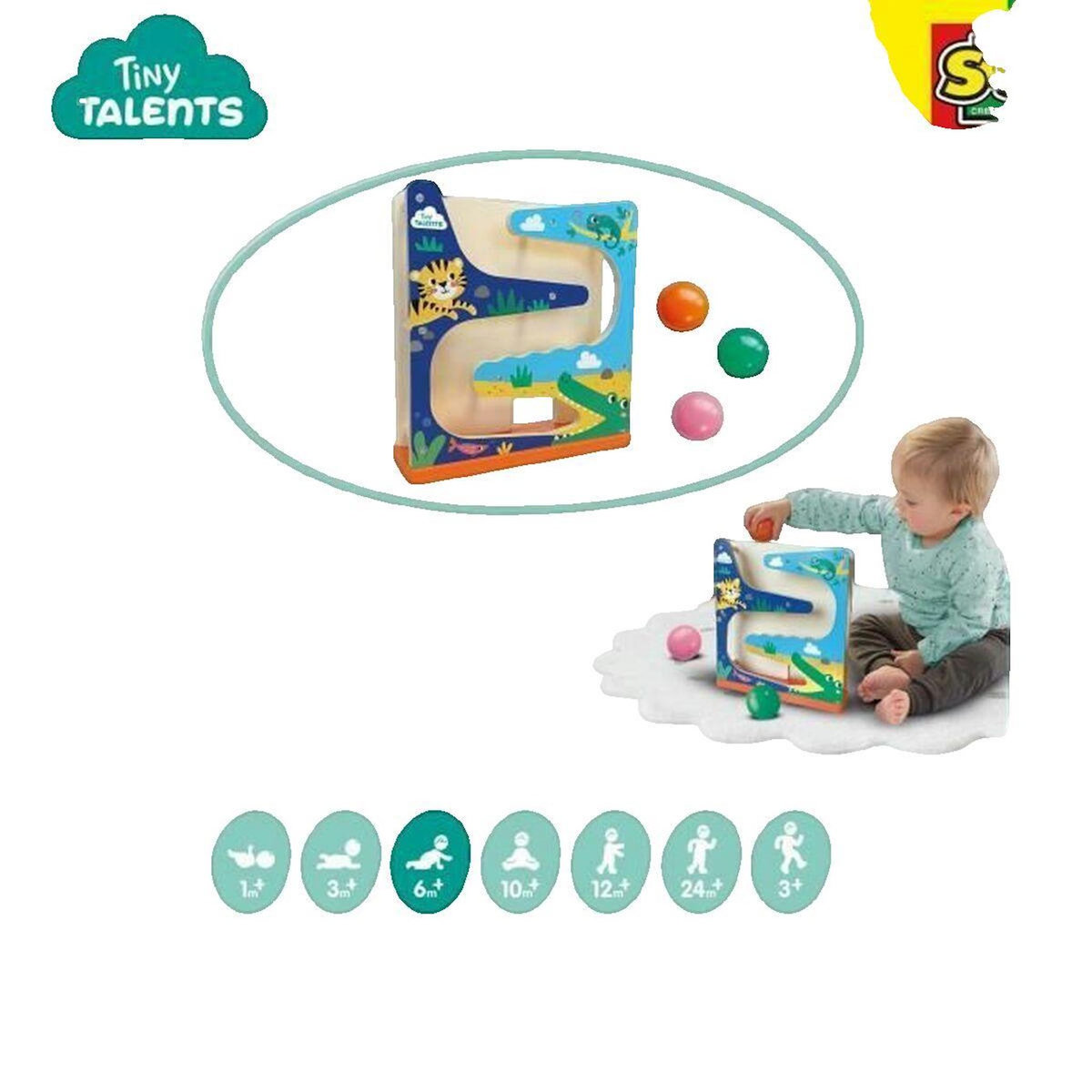 SES Circuit de boules en bois SES Creative multicolore