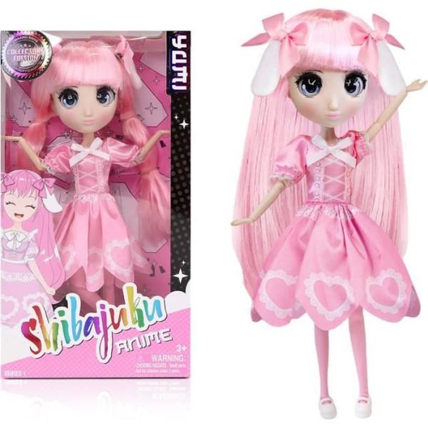 Grande Poupée Kawai style Japon 30 cm - Poupée Yumi - BANDAI - Licence Officielle Shibajuku Anime
