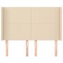 Voir la diapositive 3 : VIDAXL Tete de lit avec oreilles Creme 147x16x118/128 cm Tissu