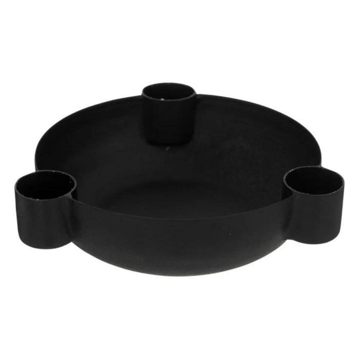 ATMOSPHERA Bougeoir 3 Bougies en Métal  Jiling  14cm Noir