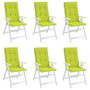 Voir la diapositive 4 : VIDAXL Coussins de chaise de jardin a dossier haut lot de 6 vert vif