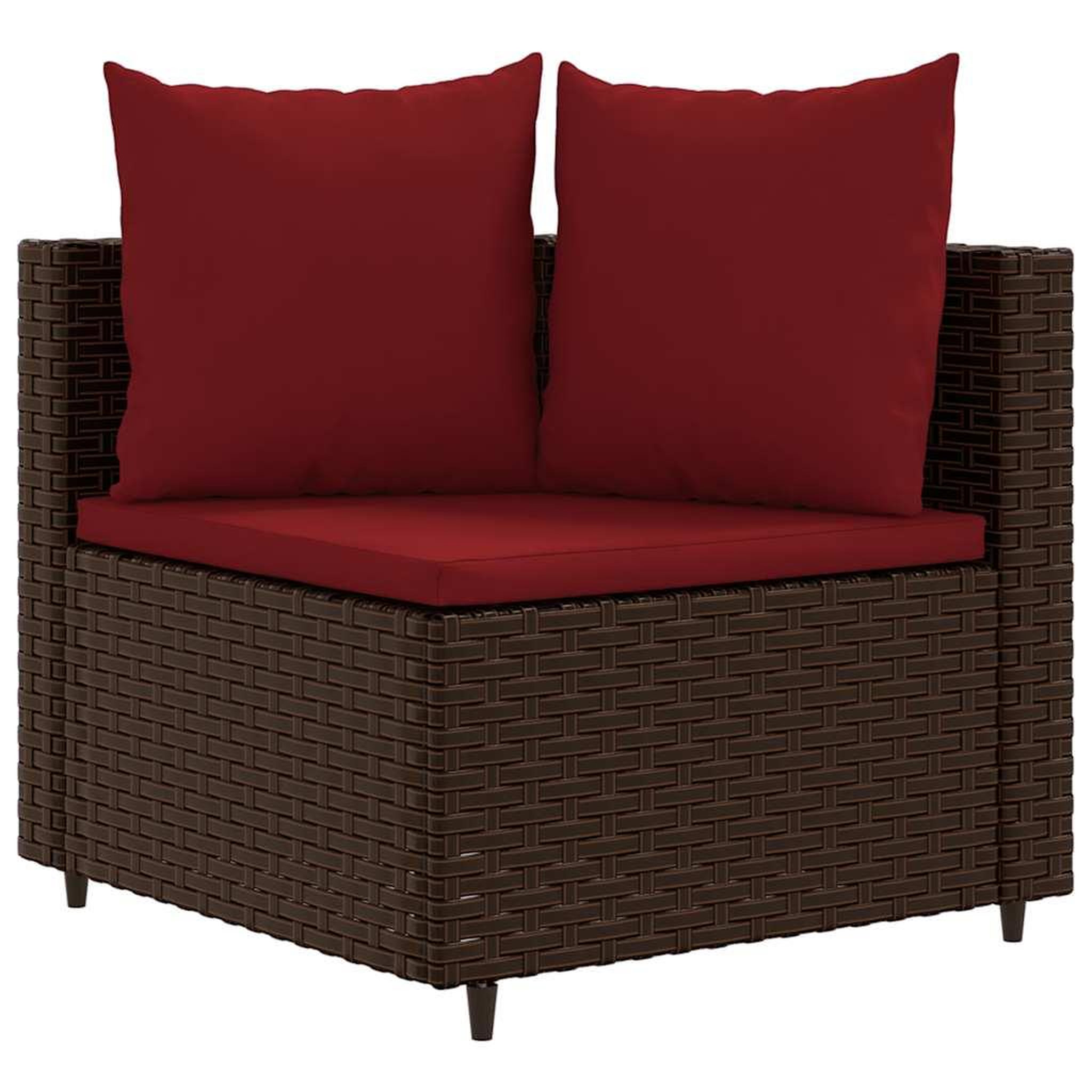 Voir la diapositive 3 : VIDAXL Salon de jardin avec coussins 9 pcs marron resine tressee