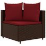 Voir la diapositive 3 : VIDAXL Salon de jardin avec coussins 9 pcs marron resine tressee