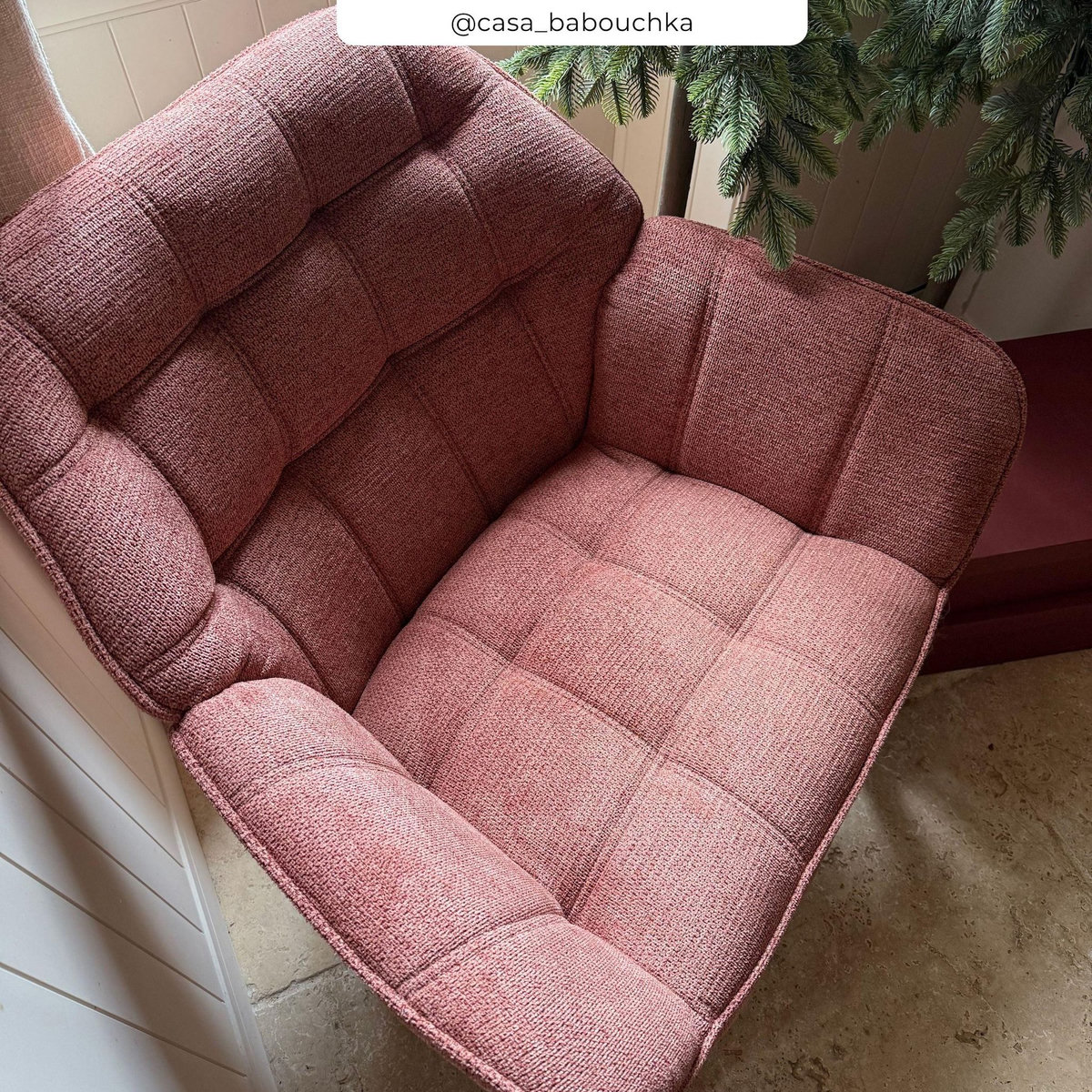 Rendez vous déco Fauteuil en tissu gris clair - Simba