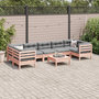Voir la diapositive 3 : VIDAXL Salon de jardin 8 pcs avec coussins sapin douglas solide