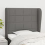 Voir la diapositive 1 : VIDAXL Tete de lit avec oreilles Gris fonce 103x23x118/128 cm Tissu