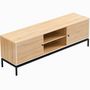 Voir la diapositive 4 : HOMIFAB Meuble TV 2 portes effet bois 160 cm - Talia