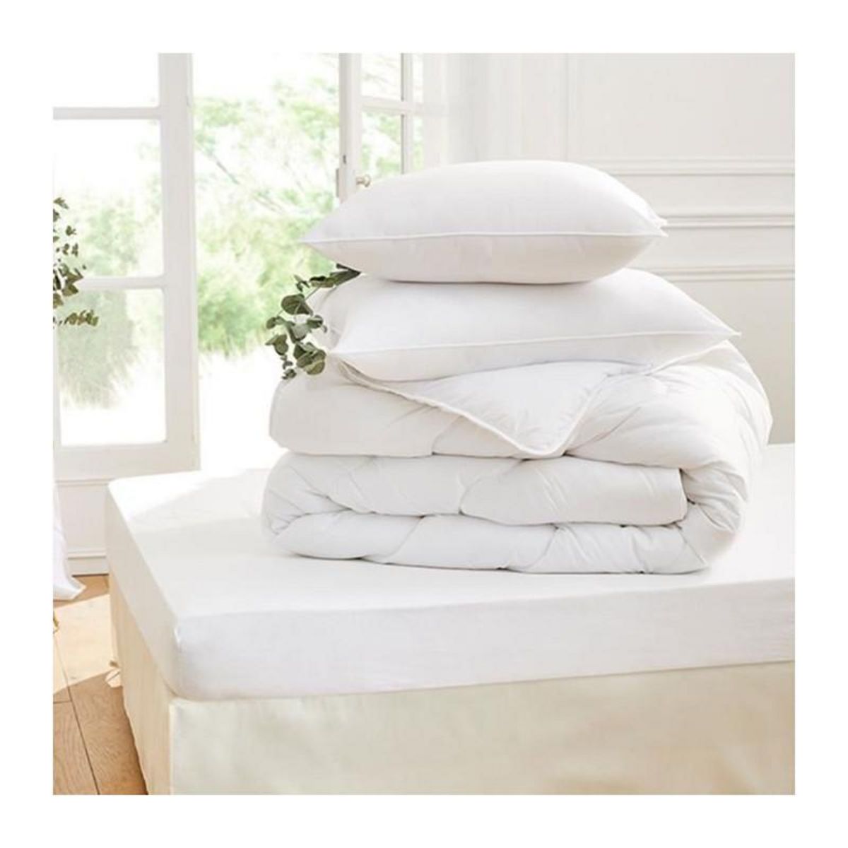 Toison d'or TOISON D'OR - Oreiller - Eole - Confort souple - 60x60cm - Blanc