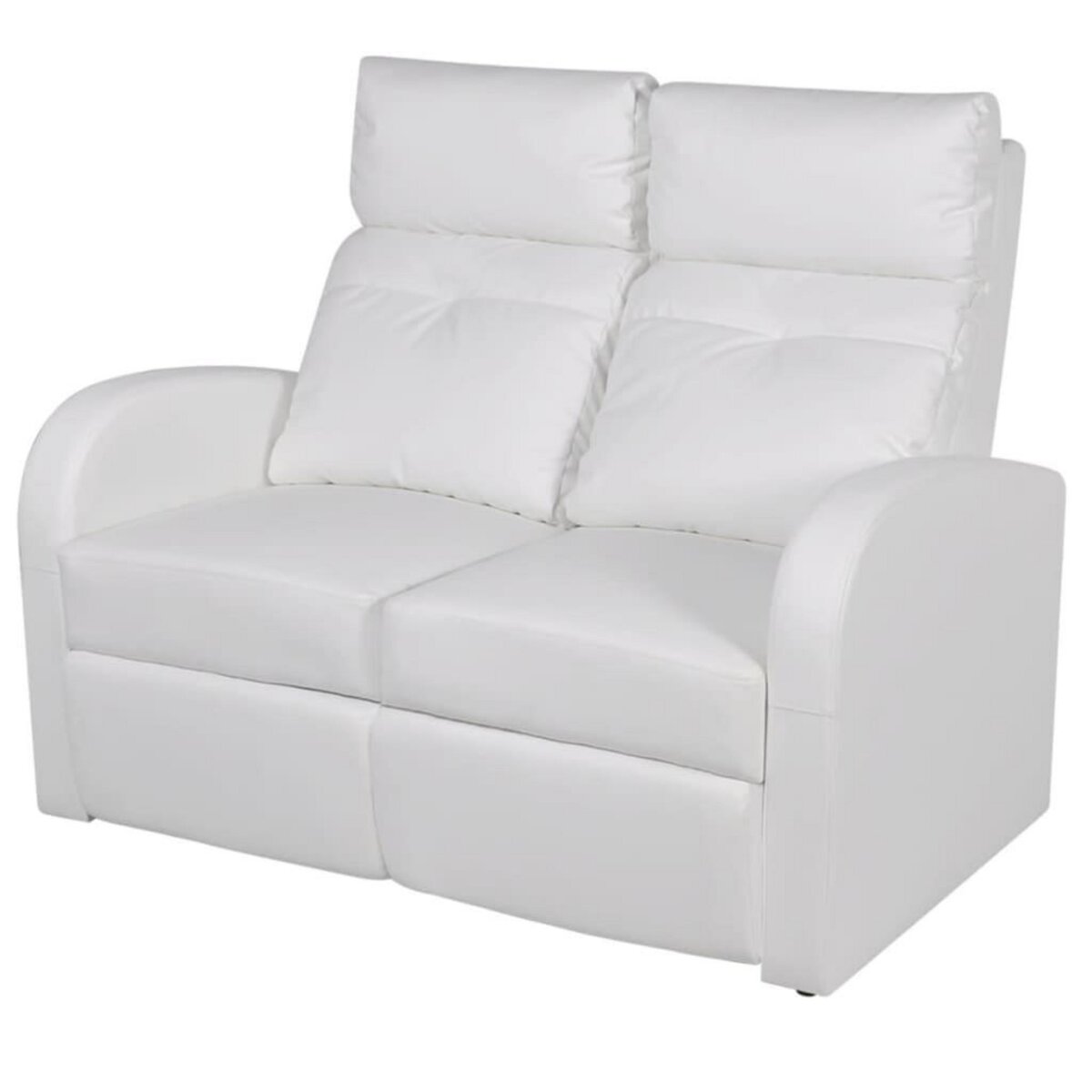 VIDAXL Fauteuil inclinable a 2 places Cuir synthetique Blanc
