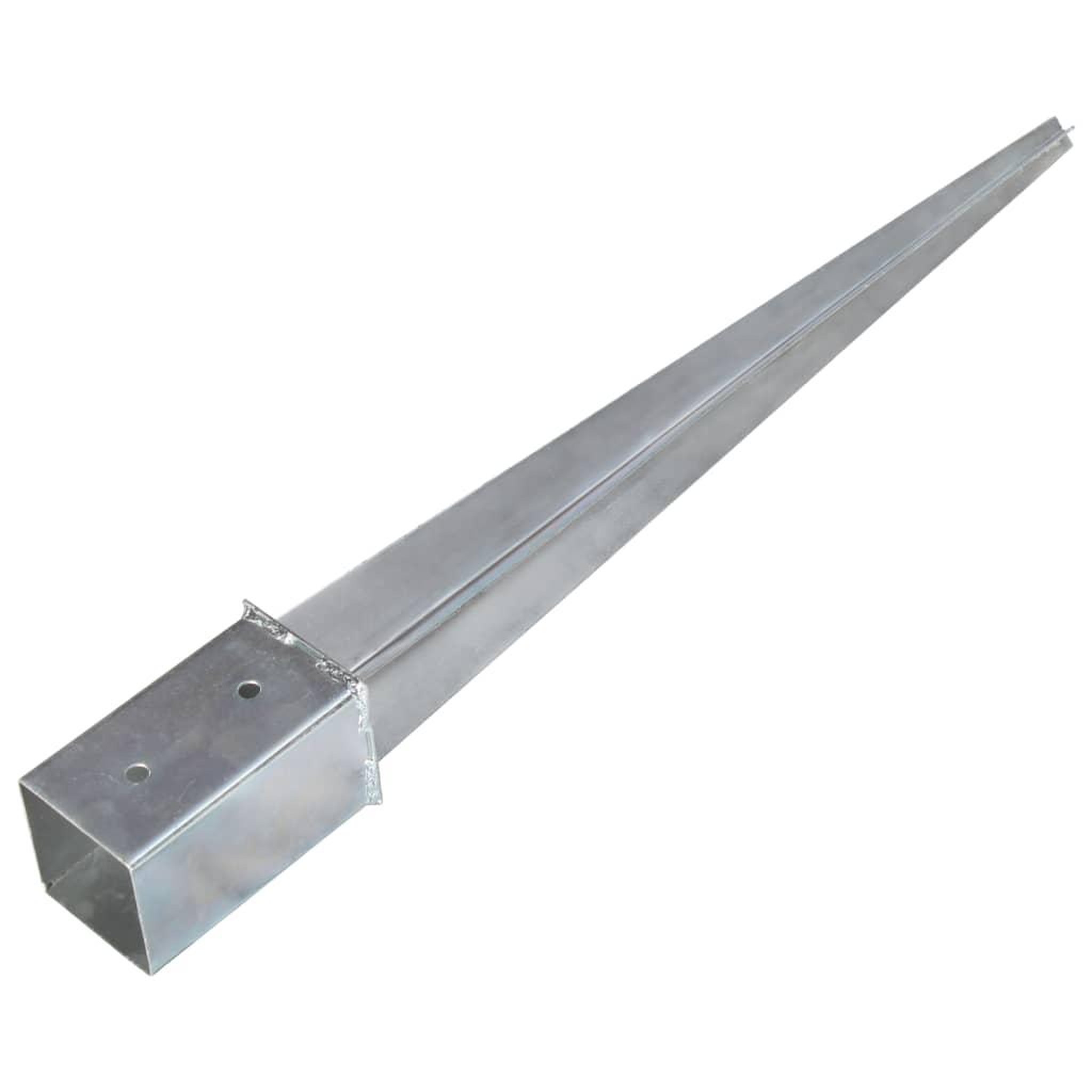 Voir la diapositive 4 : VIDAXL Piquets au sol 2 pcs Argente 8x8x76 cm Acier galvanise