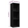 Voir la diapositive 6 : VIDAXL Bibliotheque/Meuble TV noir 36x30x114 cm bois d'ingenierie