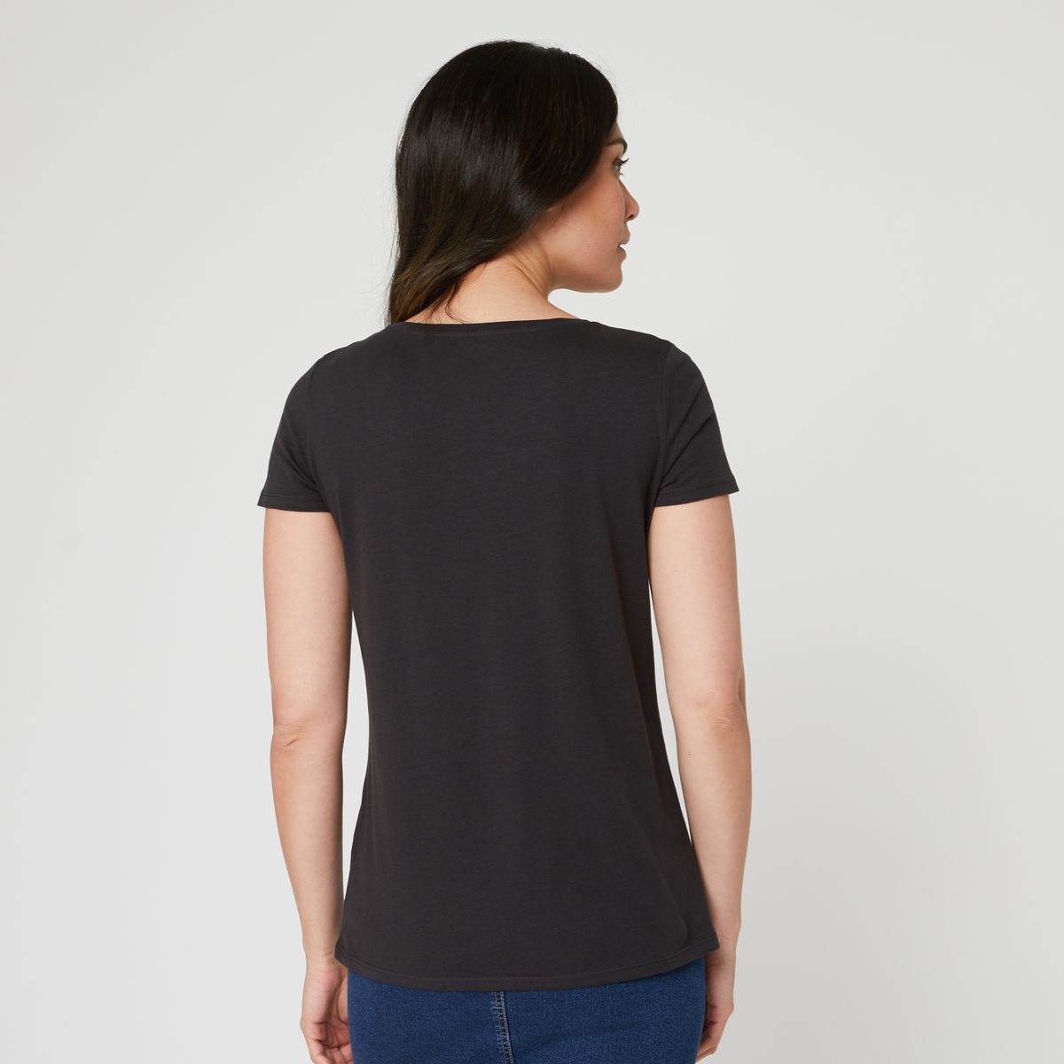 INEXTENSO T-shirt manches courtes noir femme