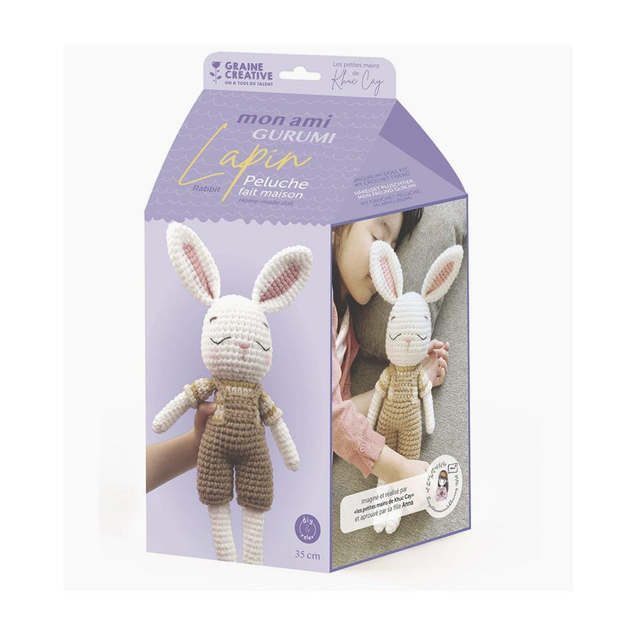 GRAINE CRÉATIVE Kit crochet mon ami gurumi lapin
