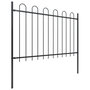 Voir la diapositive 2 : VIDAXL Cloture de jardin avec dessus en cerceau Acier 5,1 x 1,2 m Noir