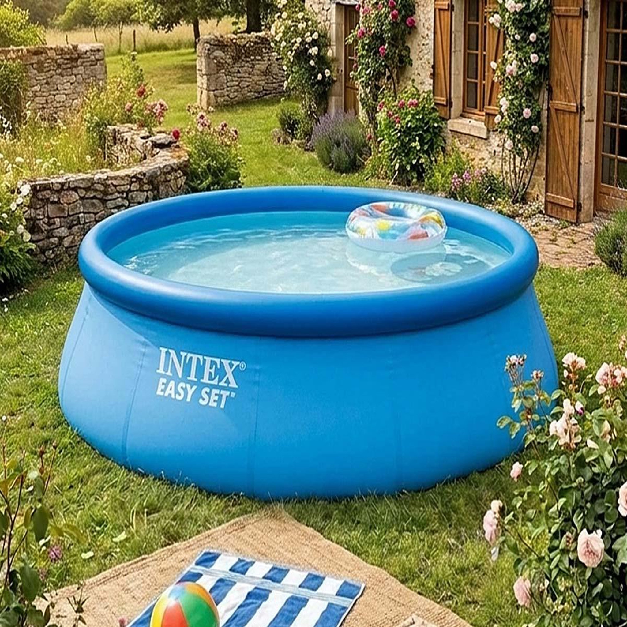 Voir la diapositive 3 : INTEX Piscine autoportée Easy Set 4,57 x 1,22 m - Intex