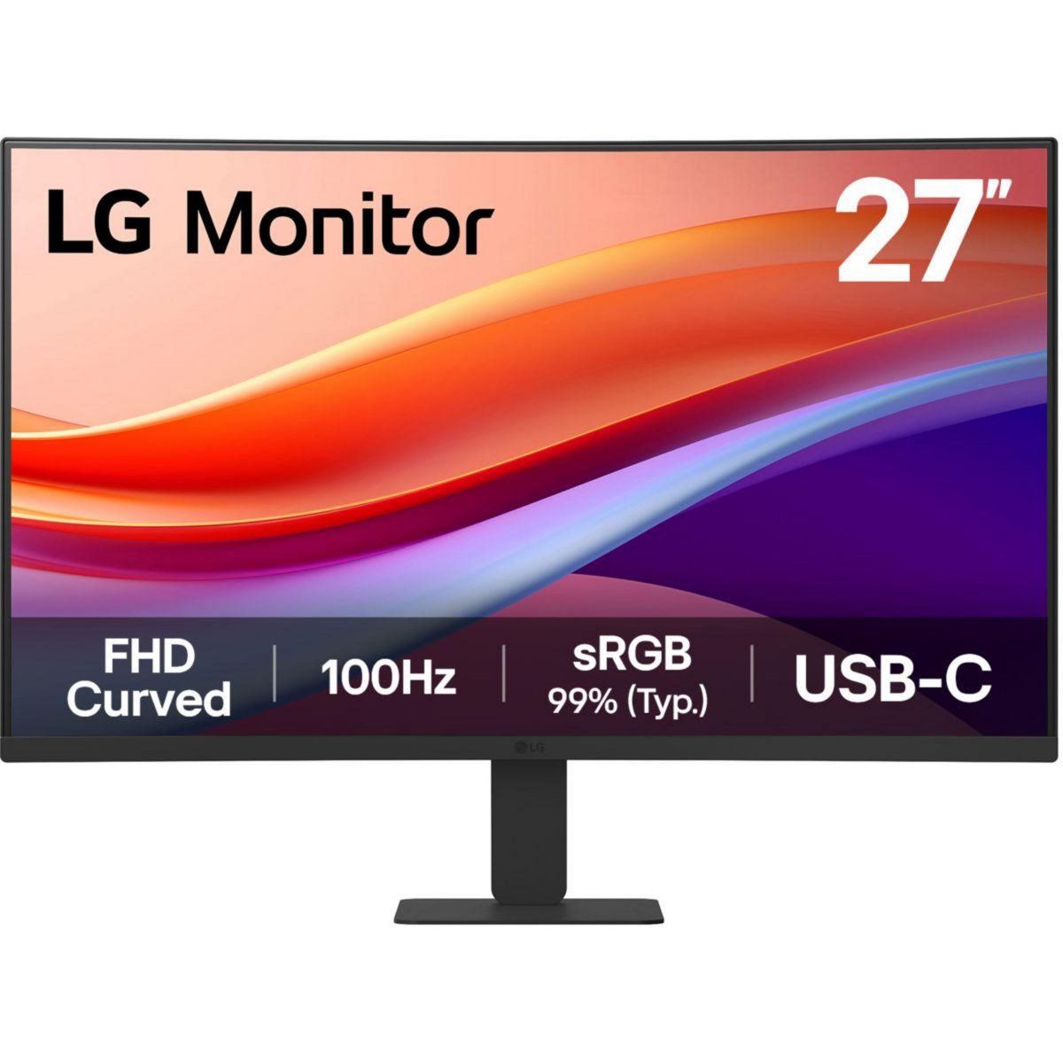 LG Ecran PC 27U421A-B UHD 27'' VA Incurvé