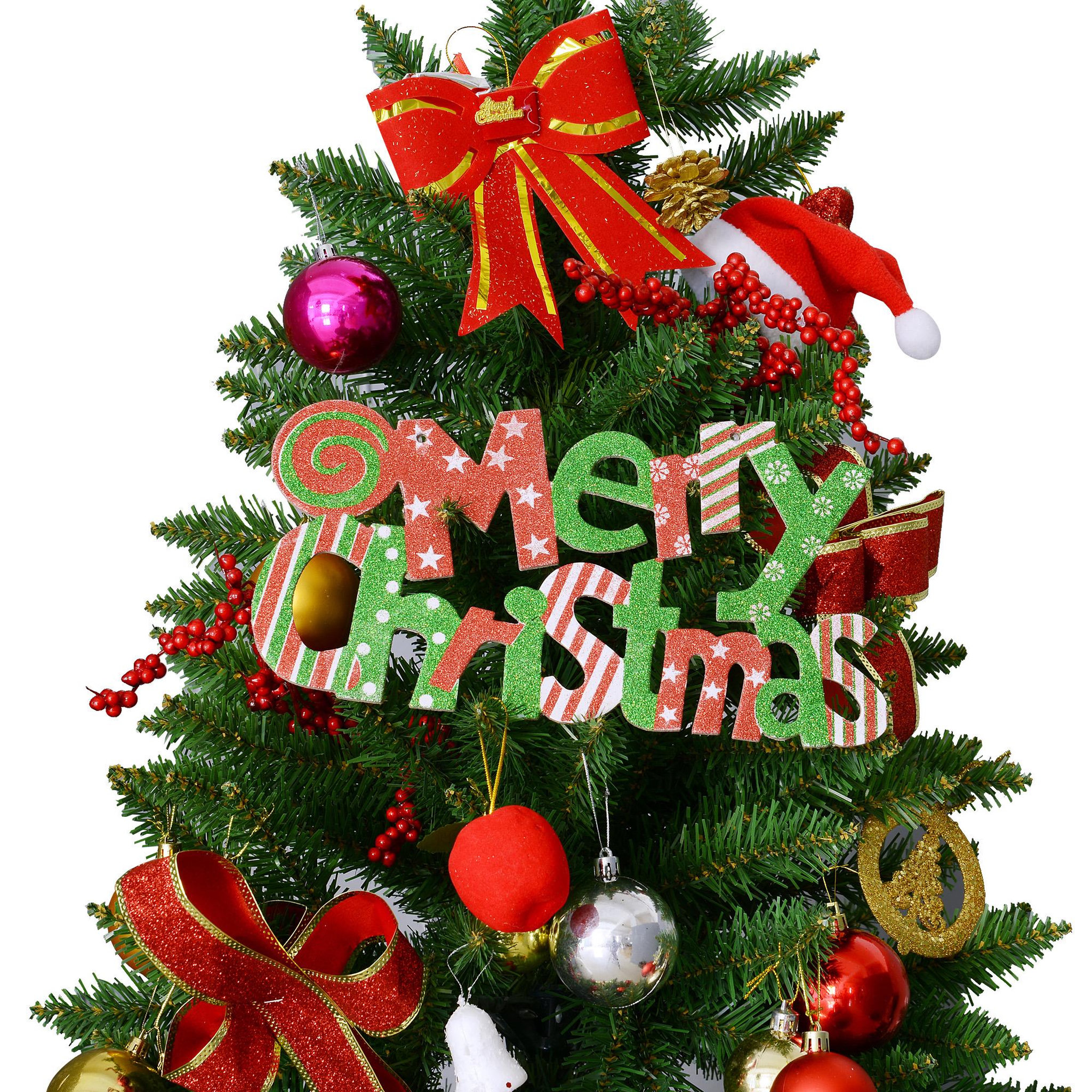 Voir la diapositive 5 : HOMCOM Sapin de noël artificiel ø 91 x 210h cm 865 branches épines imitation nordmann grand réalisme vert