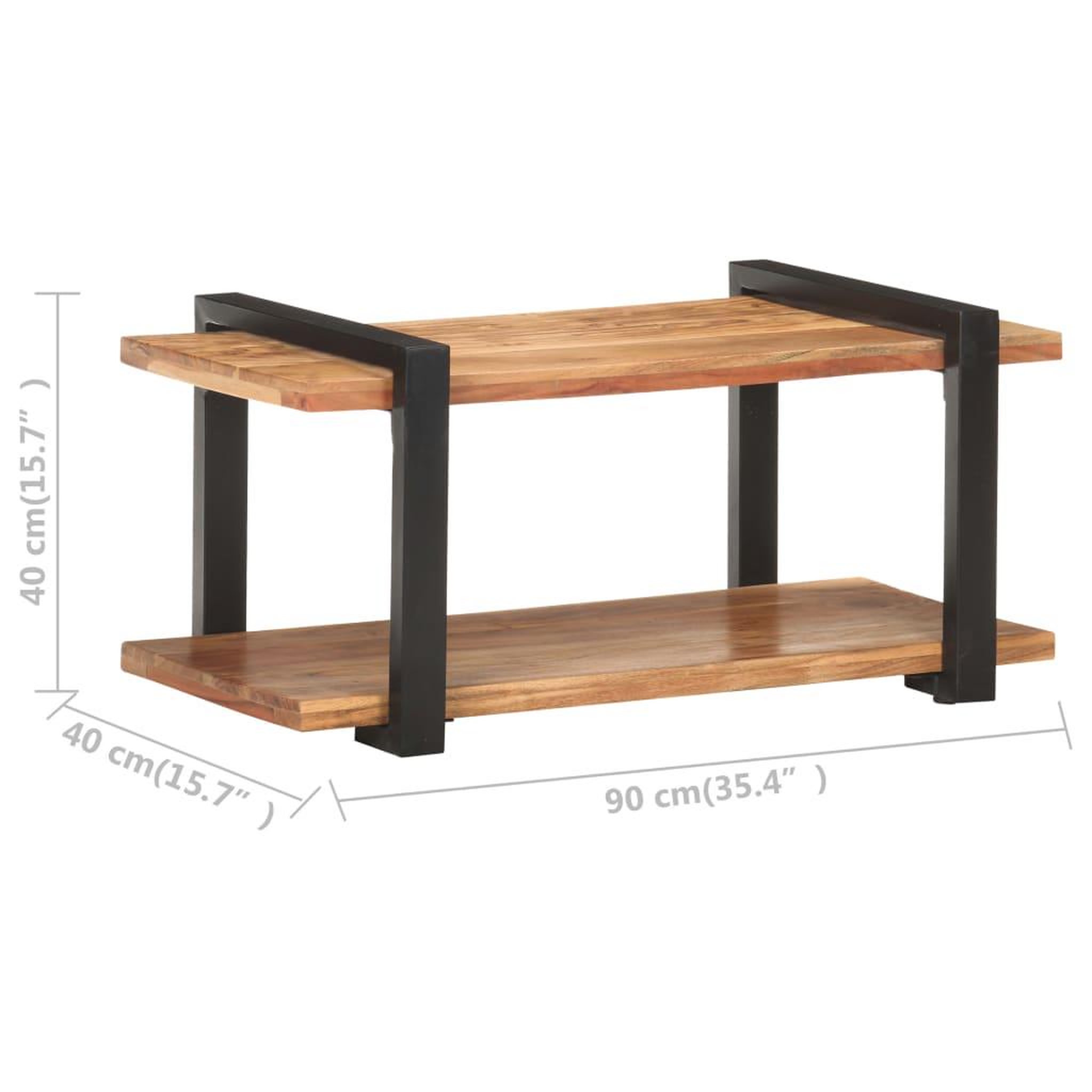 Voir la diapositive 6 : VIDAXL Meuble TV 90x40x40 cm Bois d'acacia solide