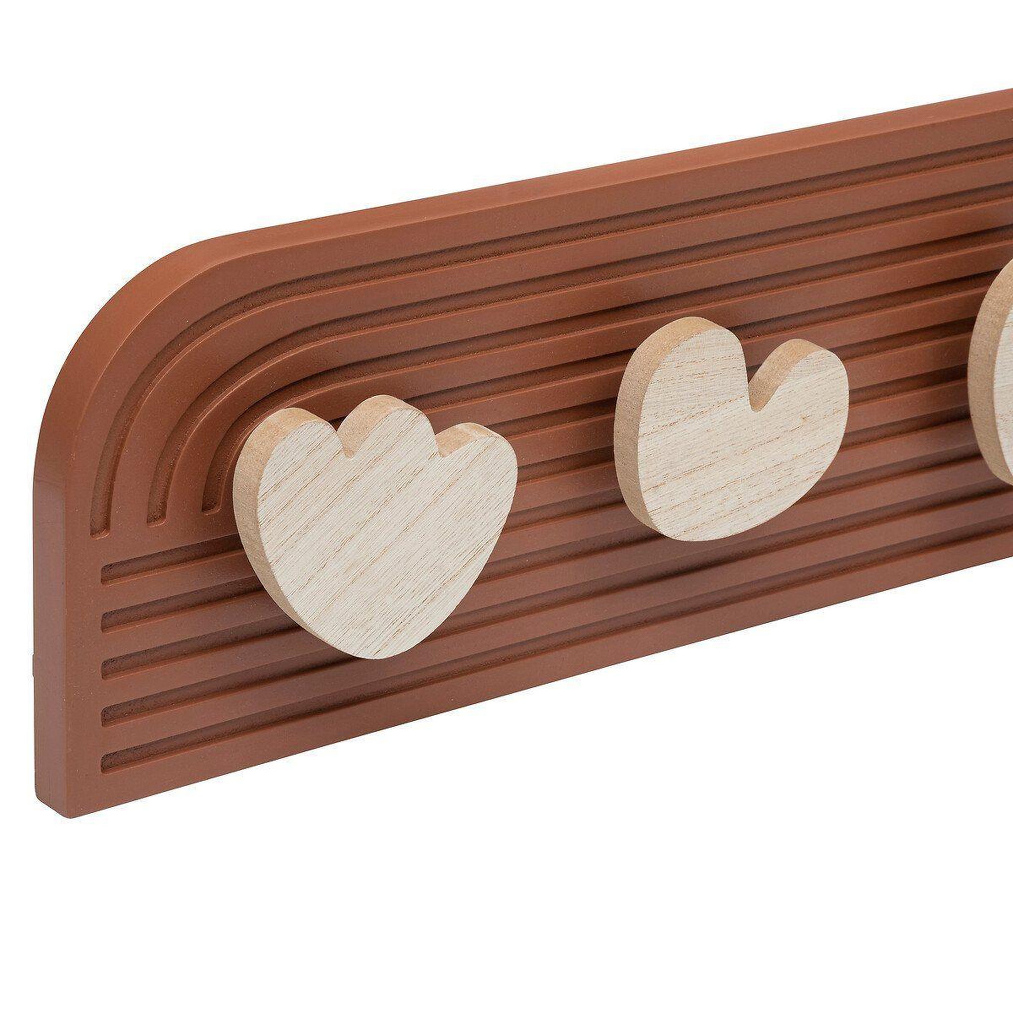 Voir la diapositive 2 : ATMOSPHERA Patère murale 5 crochets  marine  69cm terracotta