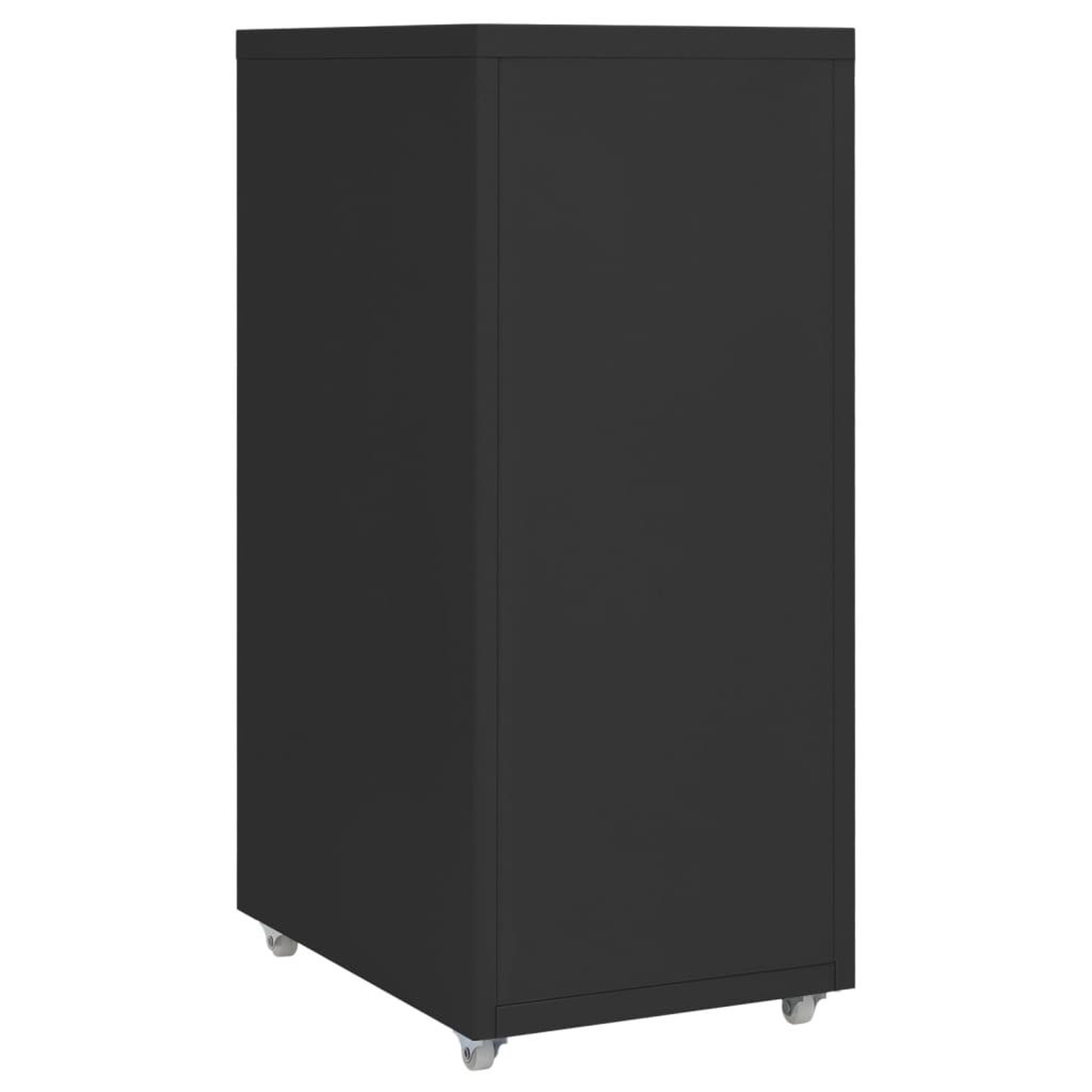 Voir la diapositive 4 : VIDAXL Classeur mobile Noir 28x41x69 cm Metal