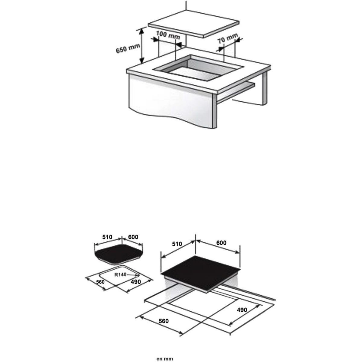 Sauter Plaque vitrocéramique SPV264HB Horizone