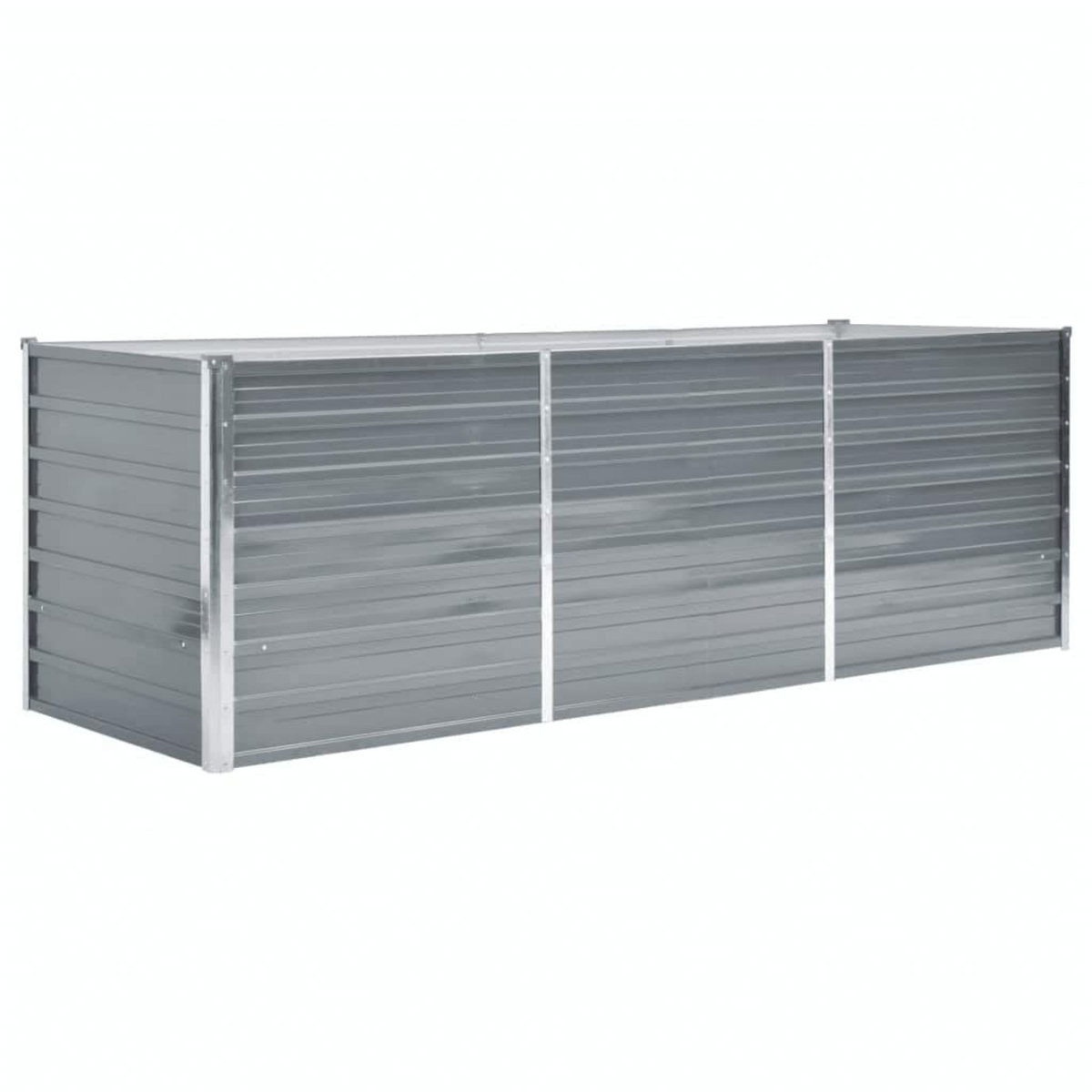 VIDAXL Lit sureleve de jardin Acier galvanise 240x80x77 cm Gris