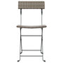 Voir la diapositive 4 : VIDAXL Chaises de bistrot pliantes lot de 4 Gris Resine tressee acier