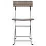 Voir la diapositive 4 : VIDAXL Chaises de bistrot pliantes lot de 4 Gris Resine tressee acier