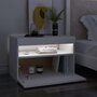 Voir la diapositive 4 : VIDAXL Table de chevet avec lumieres LED Blanc 60x35x40 cm