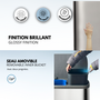 Voir la diapositive 5 : Kitchen move Poubelle de tri sélectif EMPIRE Argent Acier inoxydable 60L