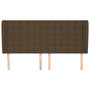 Voir la diapositive 3 : VIDAXL Tete de lit avec oreilles Marron fonce 203x23x118/128 cm Tissu