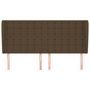 Voir la diapositive 3 : VIDAXL Tete de lit avec oreilles Marron fonce 203x23x118/128 cm Tissu