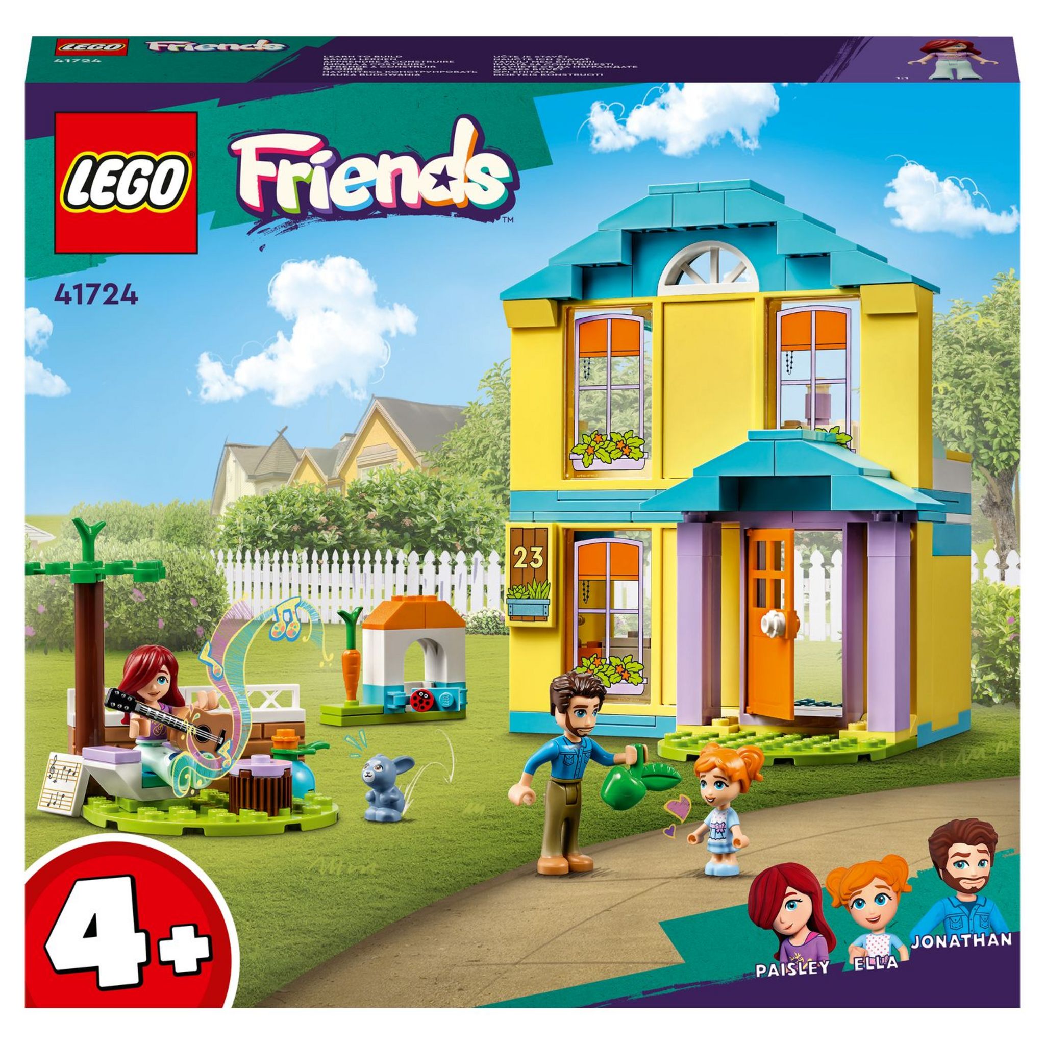 LEGO Friends 41724 La maison de Paisley, Jouet Filles et Garçons 4 Ans, avec Mini-Poupées, et Accessoires