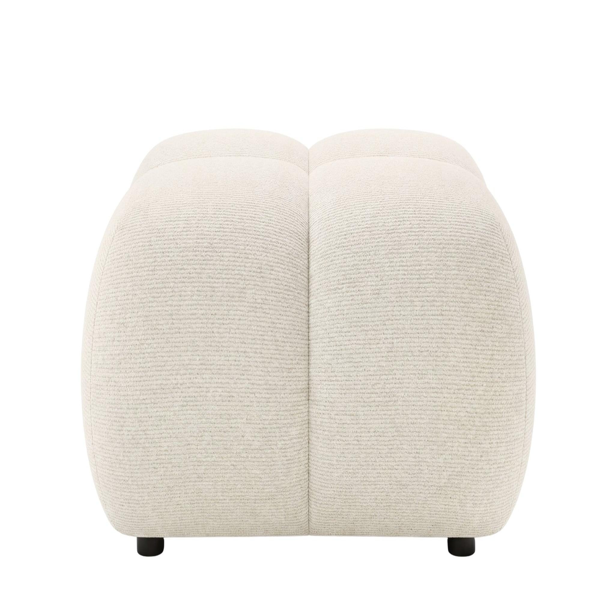 Voir la diapositive 1 : CASANOVA PARIS Constance - pouf en tissu chenille 72x72x43.5