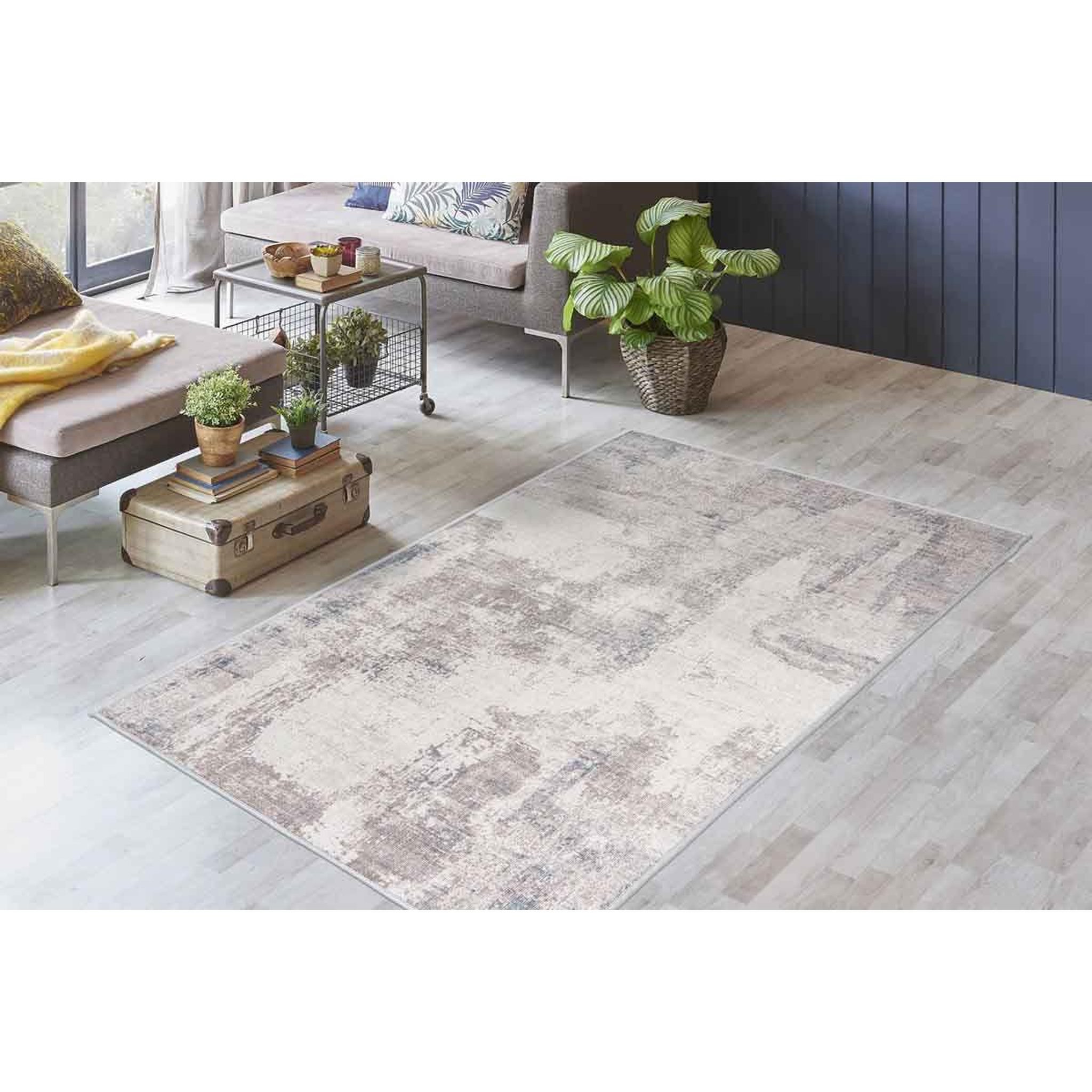 Voir la diapositive 5 : Paris Prix Tapis Déco Rectangulaire Tissé  Maika V  Beige