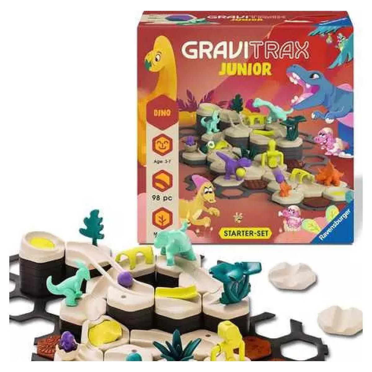 RAVENSBURGER GraviTrax Junior Starter Set Dino - Circuit de billes pour enfants et adultes à partir de 3 ans