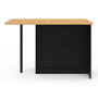 Voir la diapositive 4 : ID MARKET Ilot central CESAR 140 cm 5 personnes bois noir avec plan de travail façon hêtre