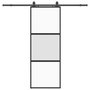 Voir la diapositive 2 : VIDAXL Porte coulissante kit quincaillerie noir 76x205 cm verre trempe