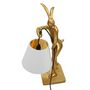 Voir la diapositive 5 : Paris Prix Lampe à Poser en Résine  Lapin  47cm Or & Blanc