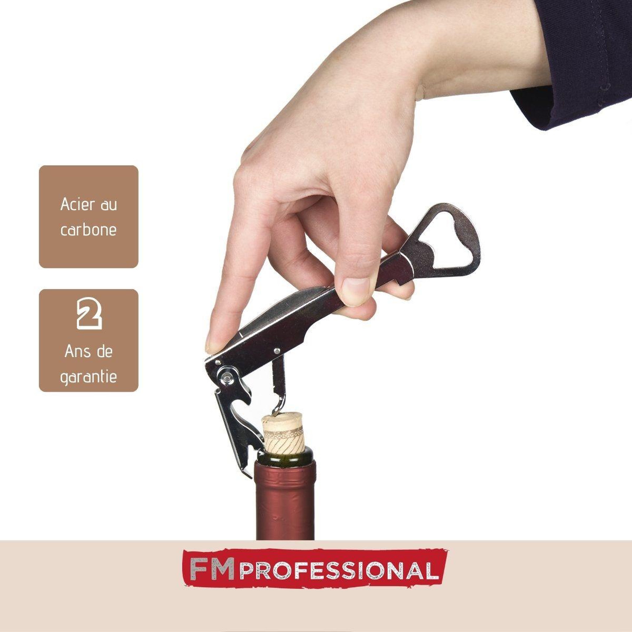 Voir la diapositive 4 : FM PROFESSIONAL Tire-bouchon limonadier en acier fm professional boissons