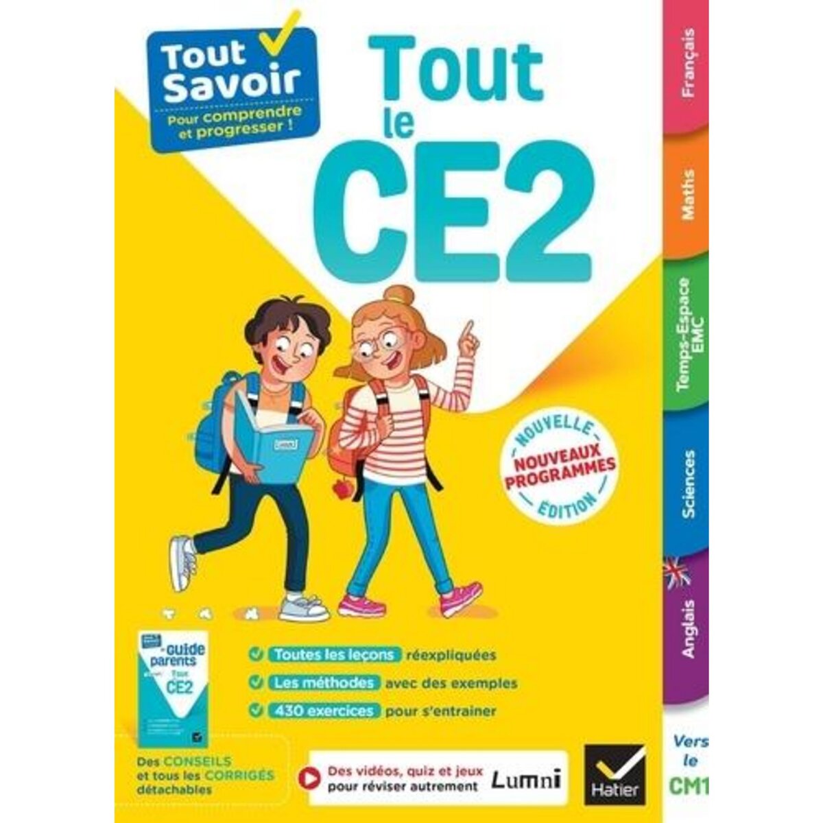 TOUT LE CE2. AVEC LE GUIDE PARENTS DETACHABLE, Grison Stéphanie