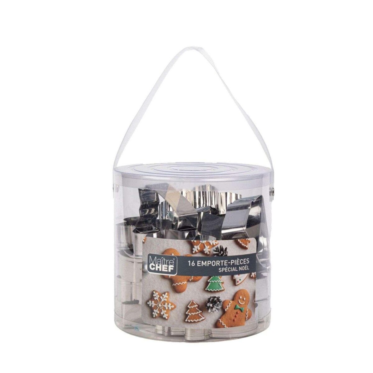 TOILINUX Set de 16 emporte pièces de Noël en inox