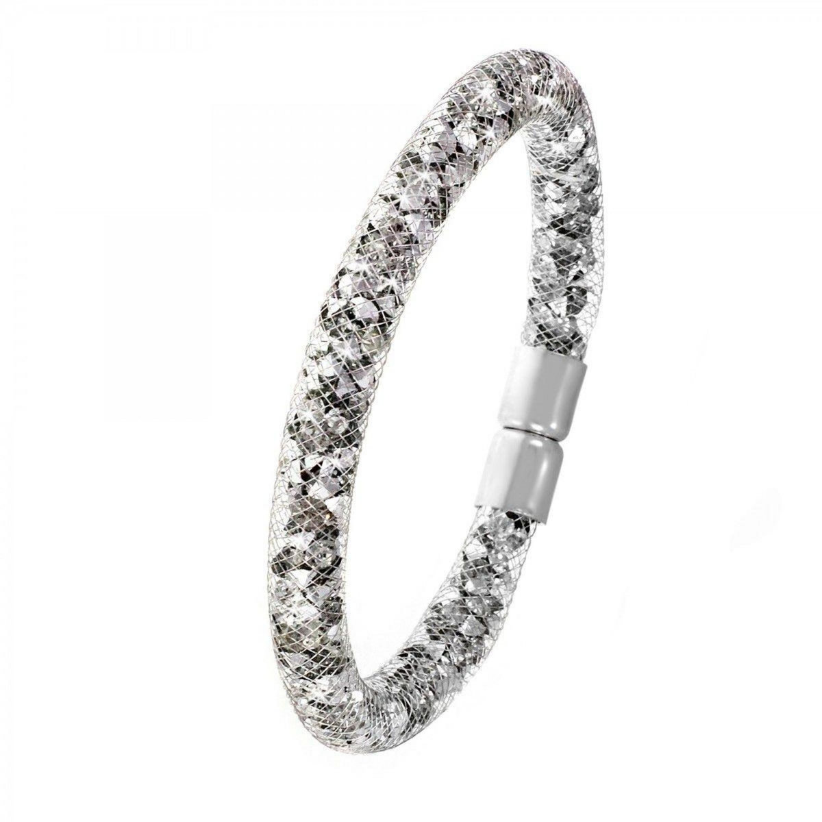 SC CRYSTAL Bracelet argent tube strass par SC Crystal