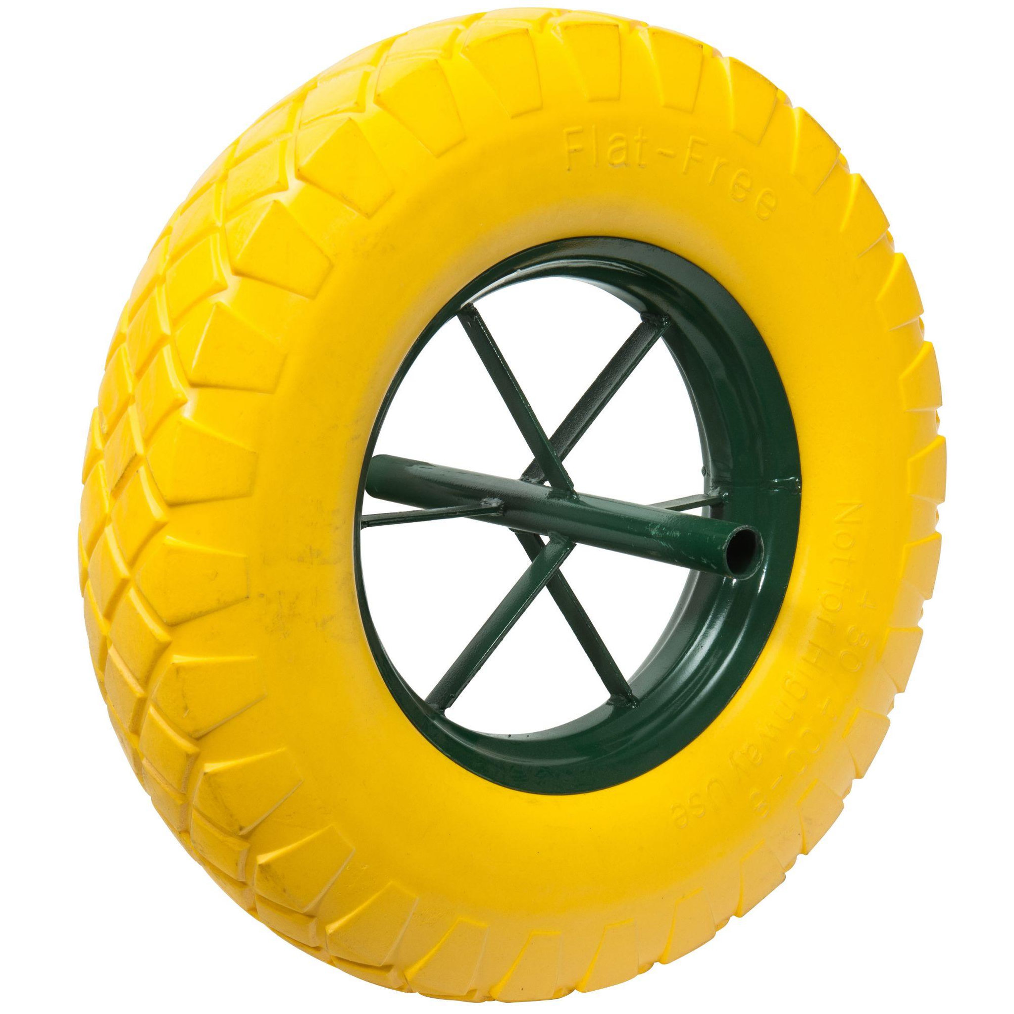 Voir la diapositive 2 : WERKAPRO Roue increvable 15''  385x95  Axe de 20 mm