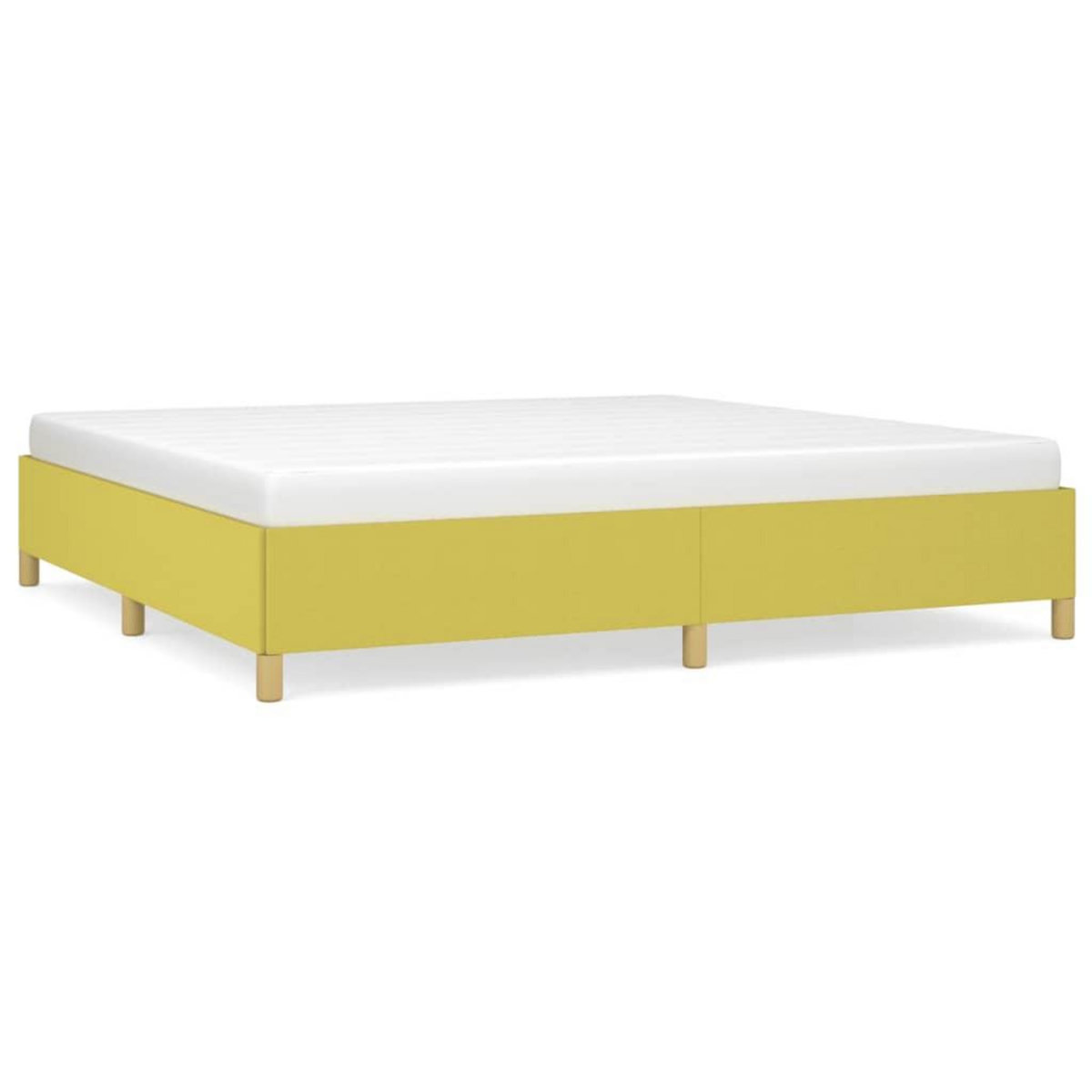 VIDAXL Cadre de lit sans matelas vert 200x200 cm tissu