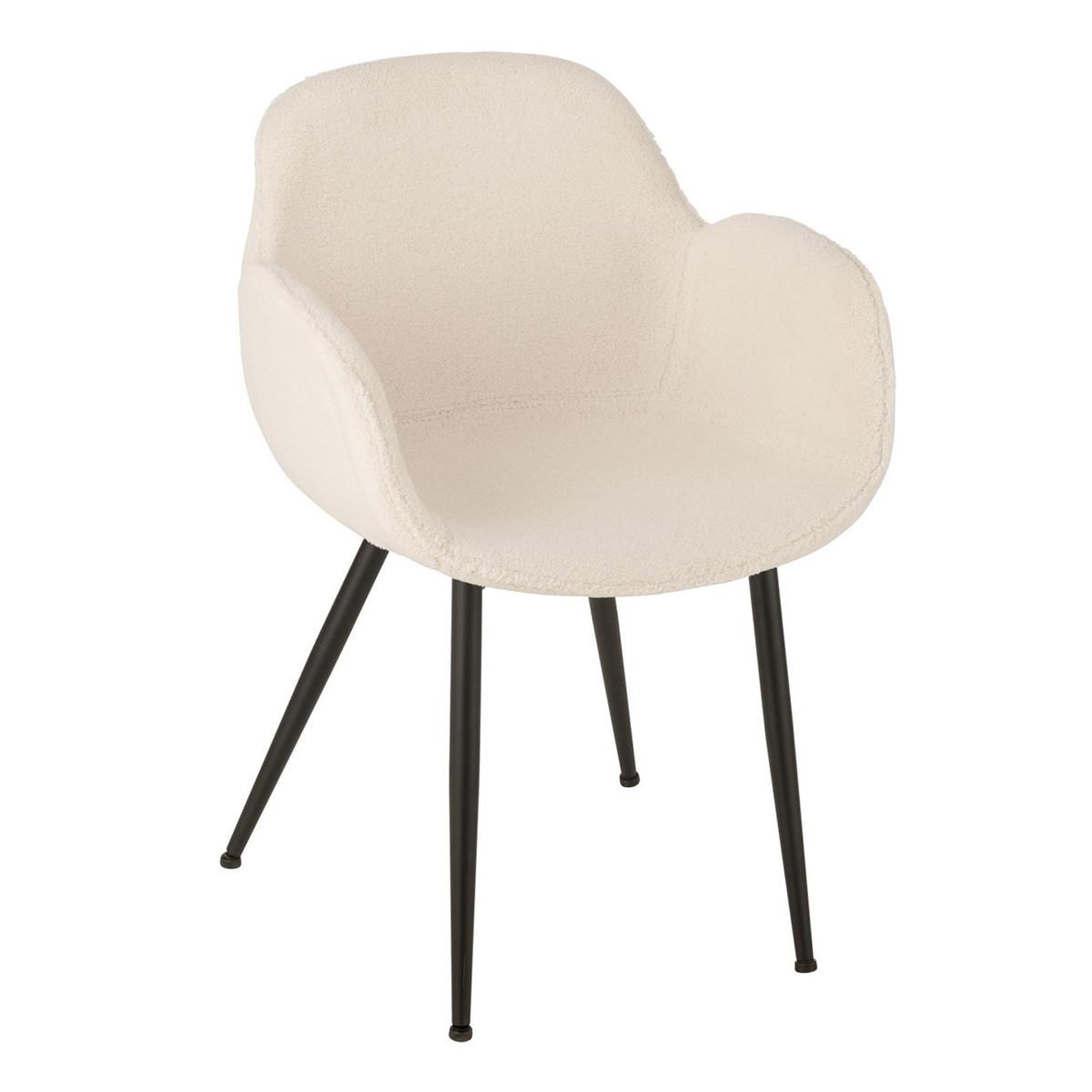 J-LINE Chaise design  rosalinda  80cm blanc