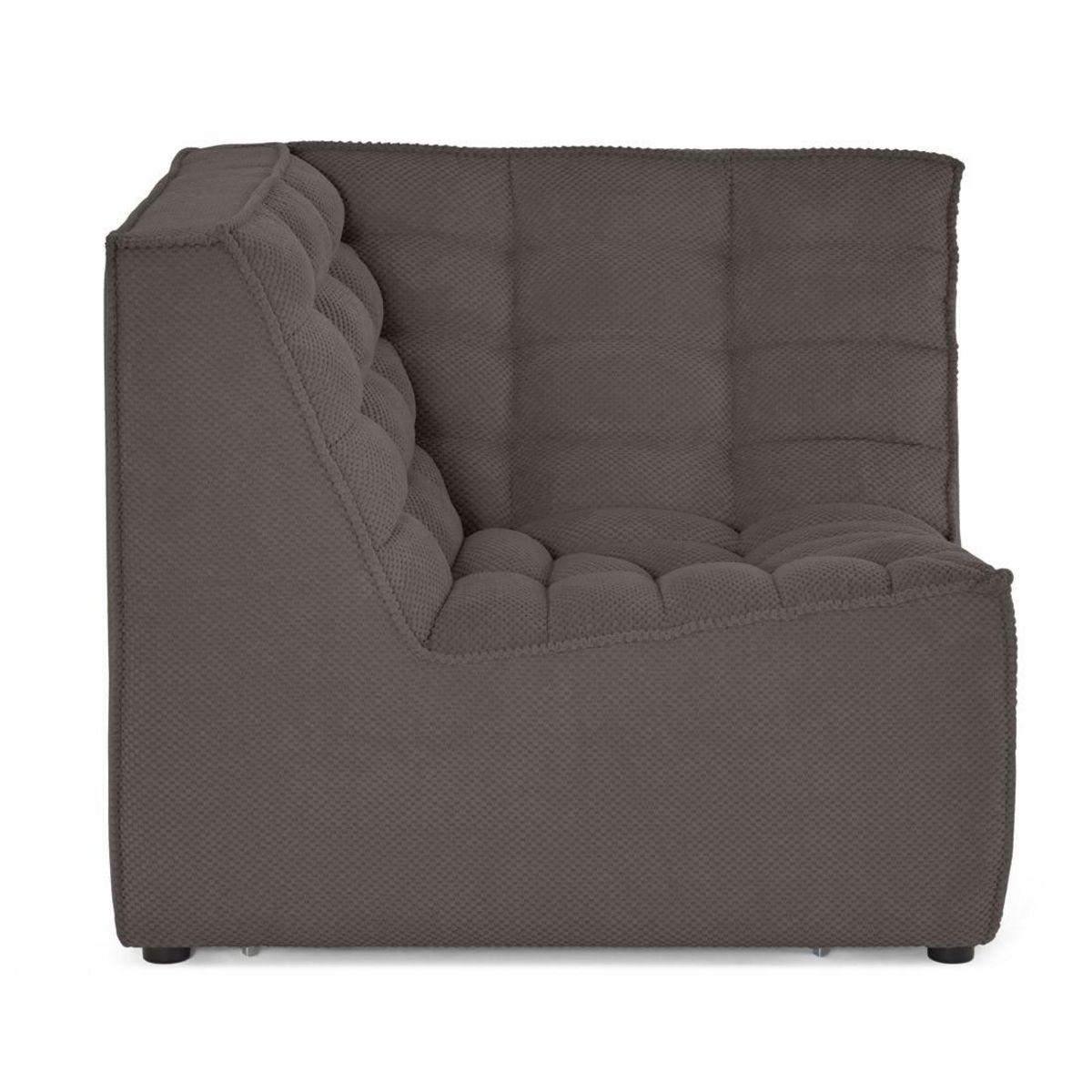 LISA DESIGN Ellie - module d'angle en velours texturé