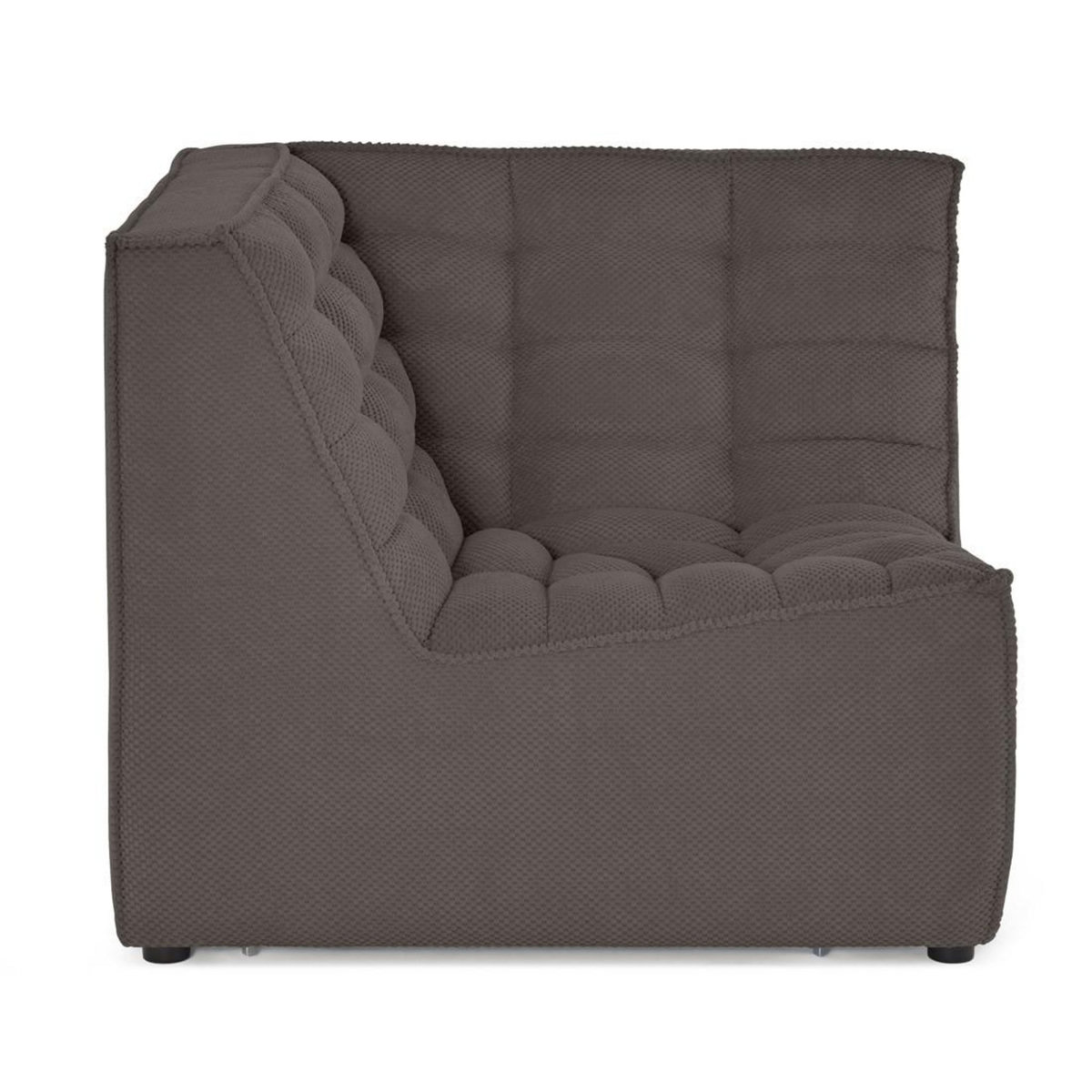 LISA DESIGN Ellie - module d'angle en velours texturé